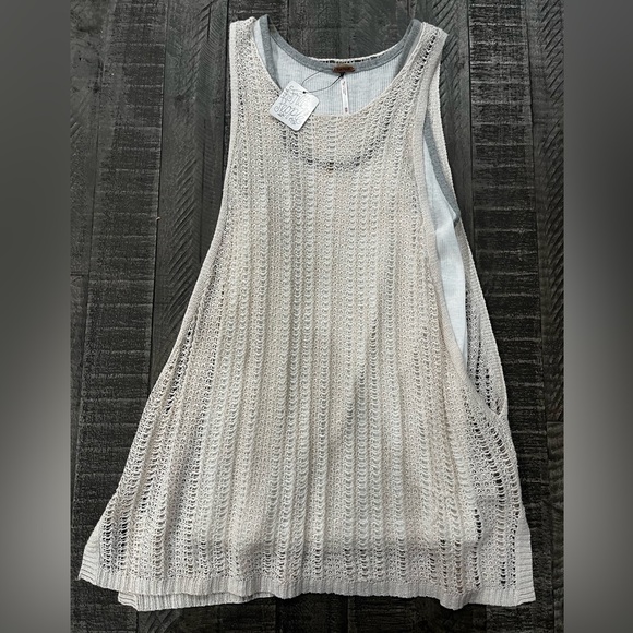 Free People Tops - Free People Gray and Cream Knit Top